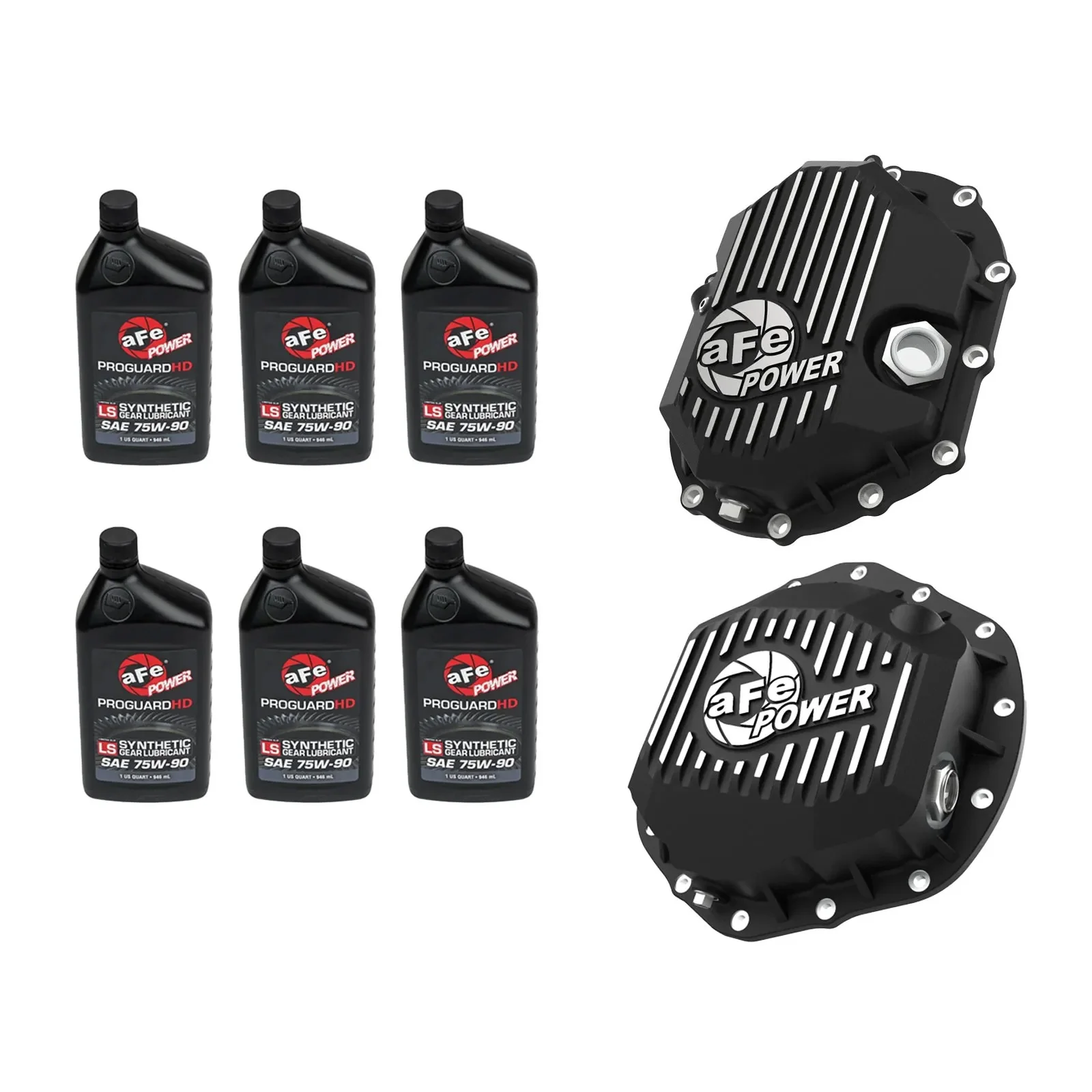 AFE Front And Rear Differential Cover With Oil 20-25 GM 2500HD/3500HD 4WD