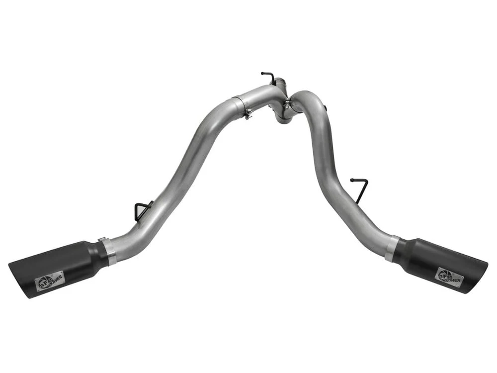 AFE Large Bore-HD 4" 409 Stainless Steel DPF-Back Dual Exhaust 2016 GM 6.6L Duramax LML - Image 5