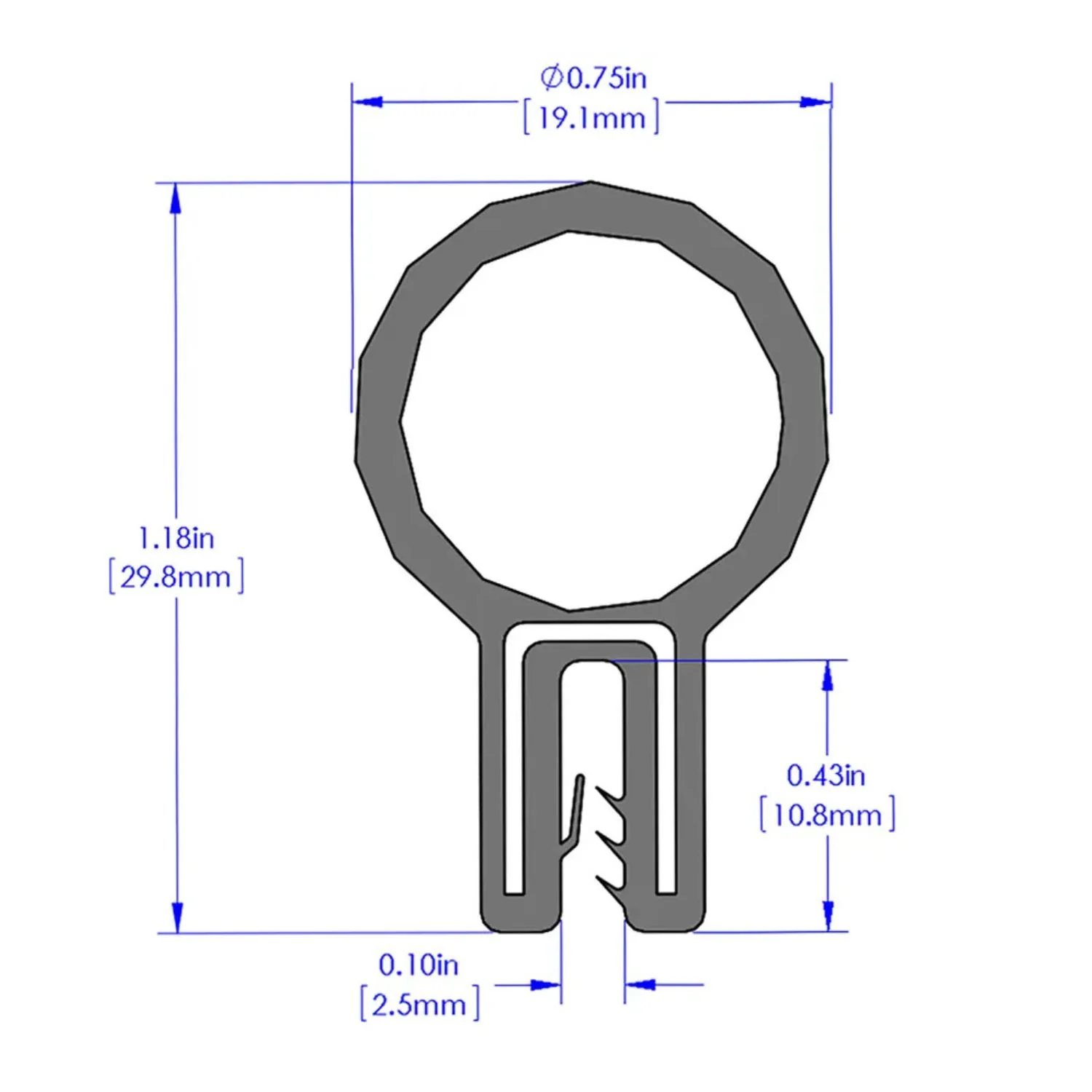 AFE Magnum FORCE Replacement Intake Trim Seal – 3/4” Bulb, 36” - Image 3