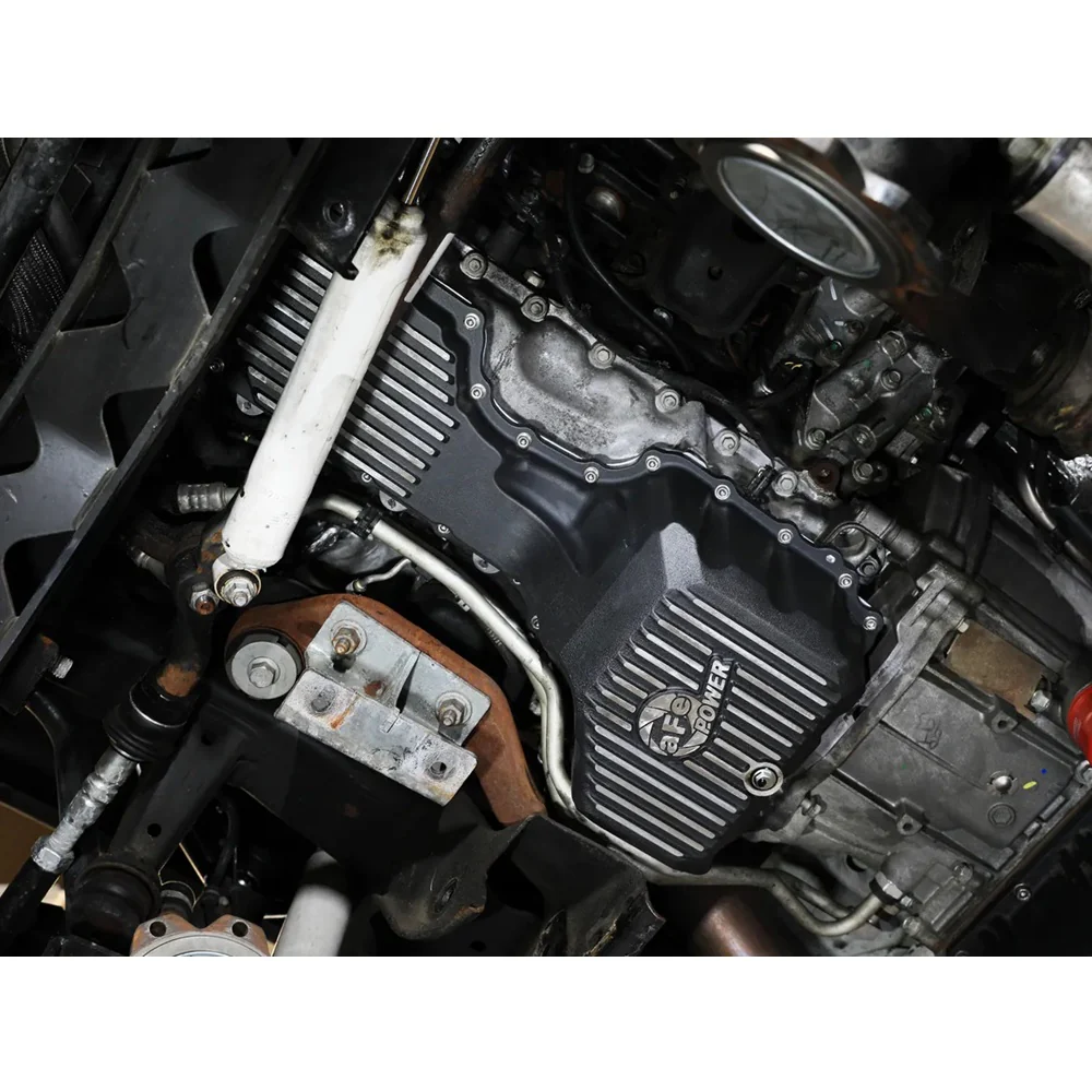 AFE Power Pro Series Engine Oil Pan Black With Machined Fins 17-19 GM 6.6L Duramax L5P - Image 10
