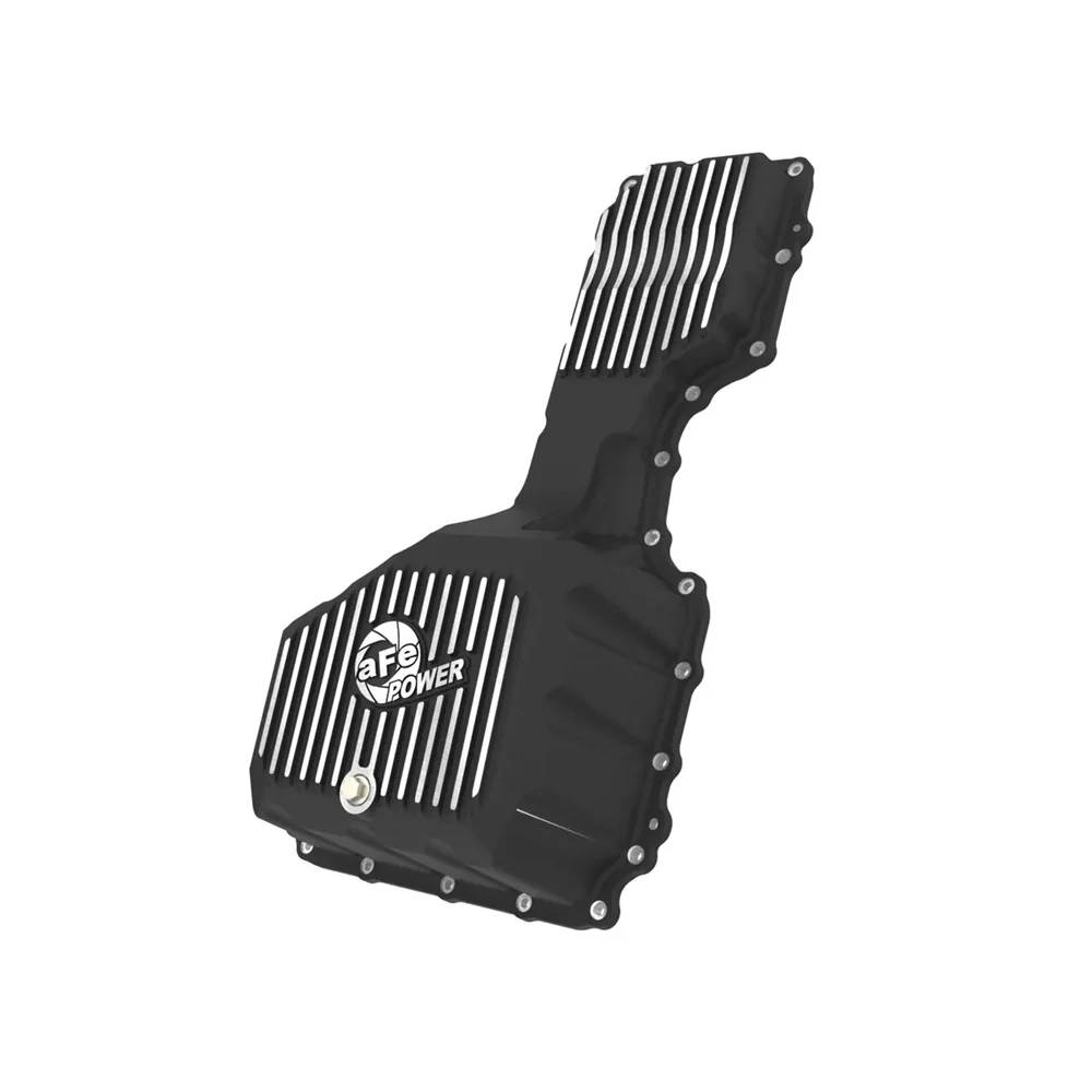 AFE Power Pro Series Engine Oil Pan Black With Machined Fins 17-19 GM 6.6L Duramax L5P - Image 2