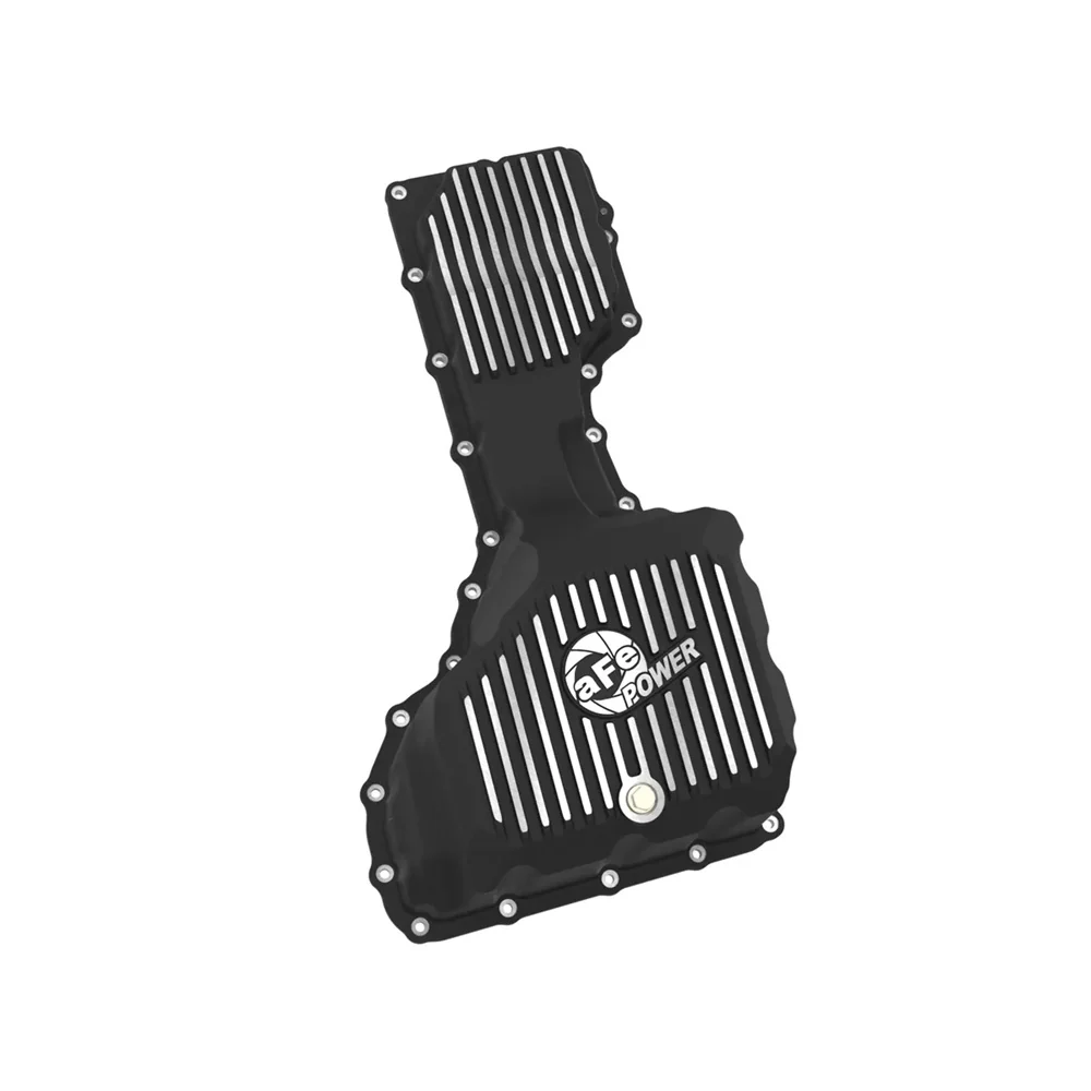 AFE Power Pro Series Engine Oil Pan Black With Machined Fins 17-19 GM 6.6L Duramax L5P - Image 3