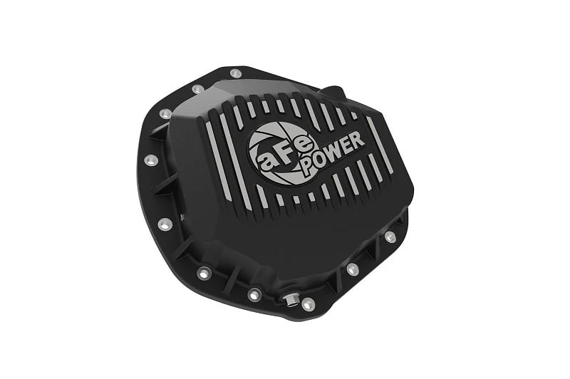 AFE Power Street Series Rear Differential Cover Black W/ Machined Fins 01-19 6.6L GM Duramax - Image 2