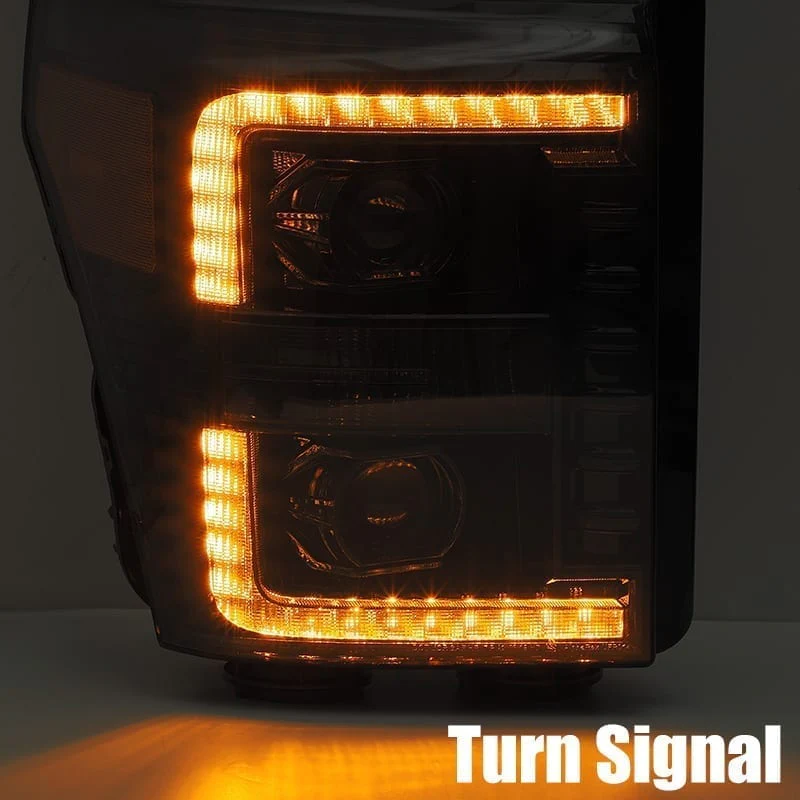 Alpharex Luxx-Series Alpha-Black LED Projector Headlights 11-16 Ford 6.7L Powerstroke - Image 9