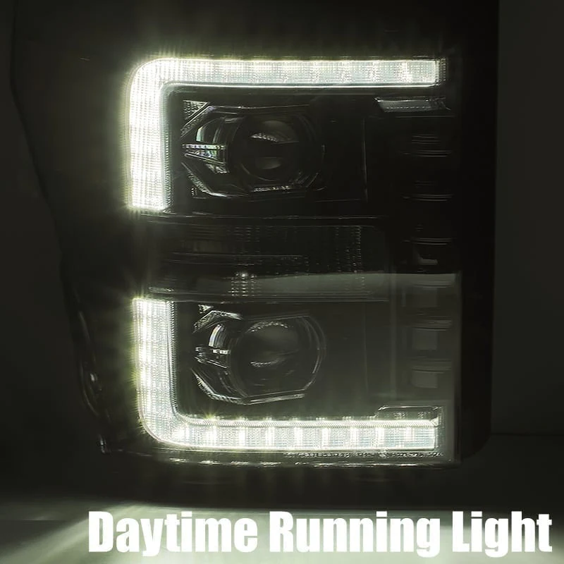 Alpharex Luxx-Series Black LED Projector Headlights 11-16 Ford 6.7L Powerstroke - Image 7