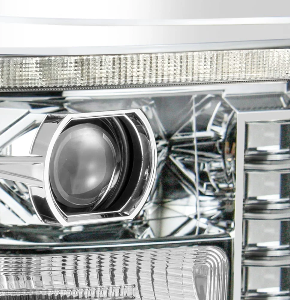 Alpharex LUXX-Series Chrome LED Projector Headlights 11-16 Ford 6.7L Powerstroke - Image 2