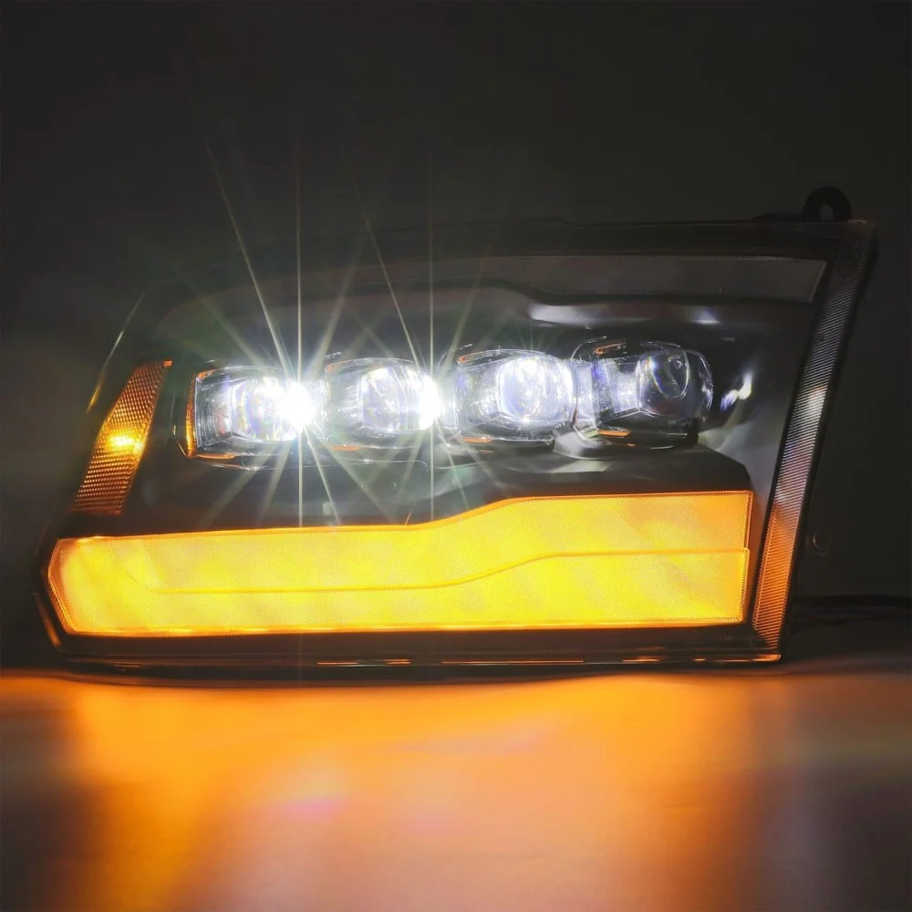 Alpharex NOVA-Series Gloss Black LED Projector Headlights 10-18 Ram 6.7L Cummins - Image 6