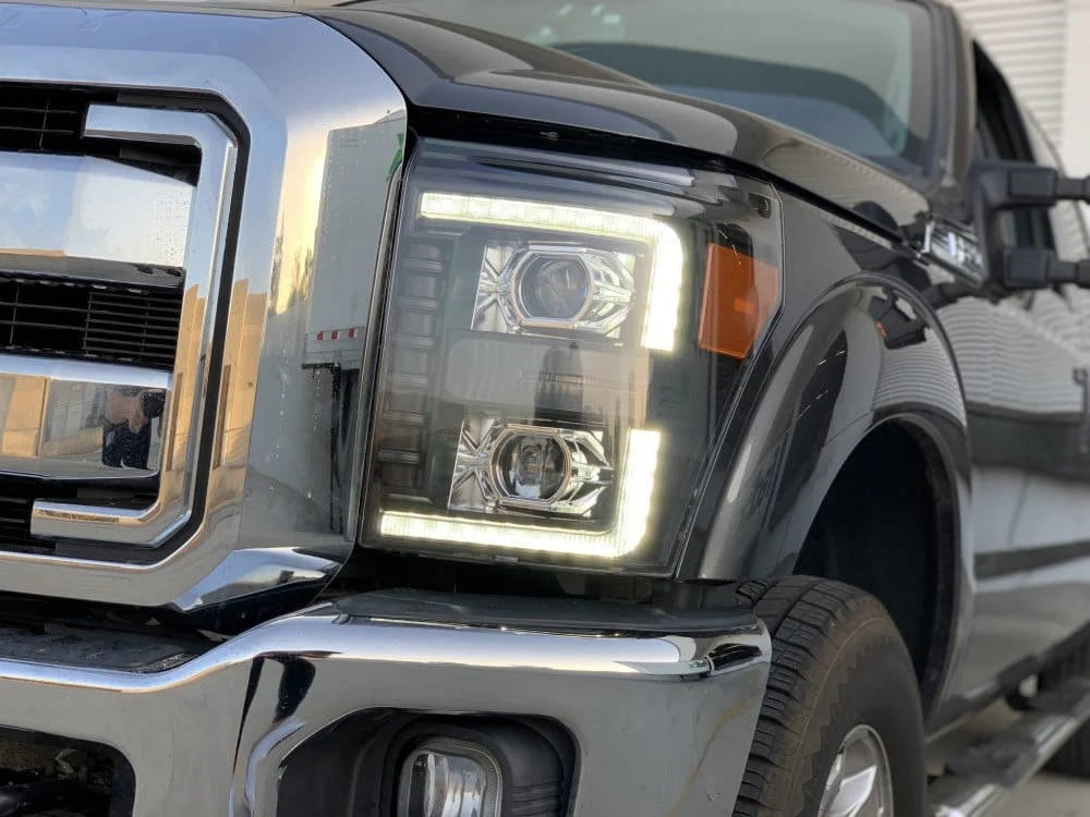 Alpharex PRO-Series Chrome Projector Headlights 11-16 Ford 6.7L Powerstroke - Image 11