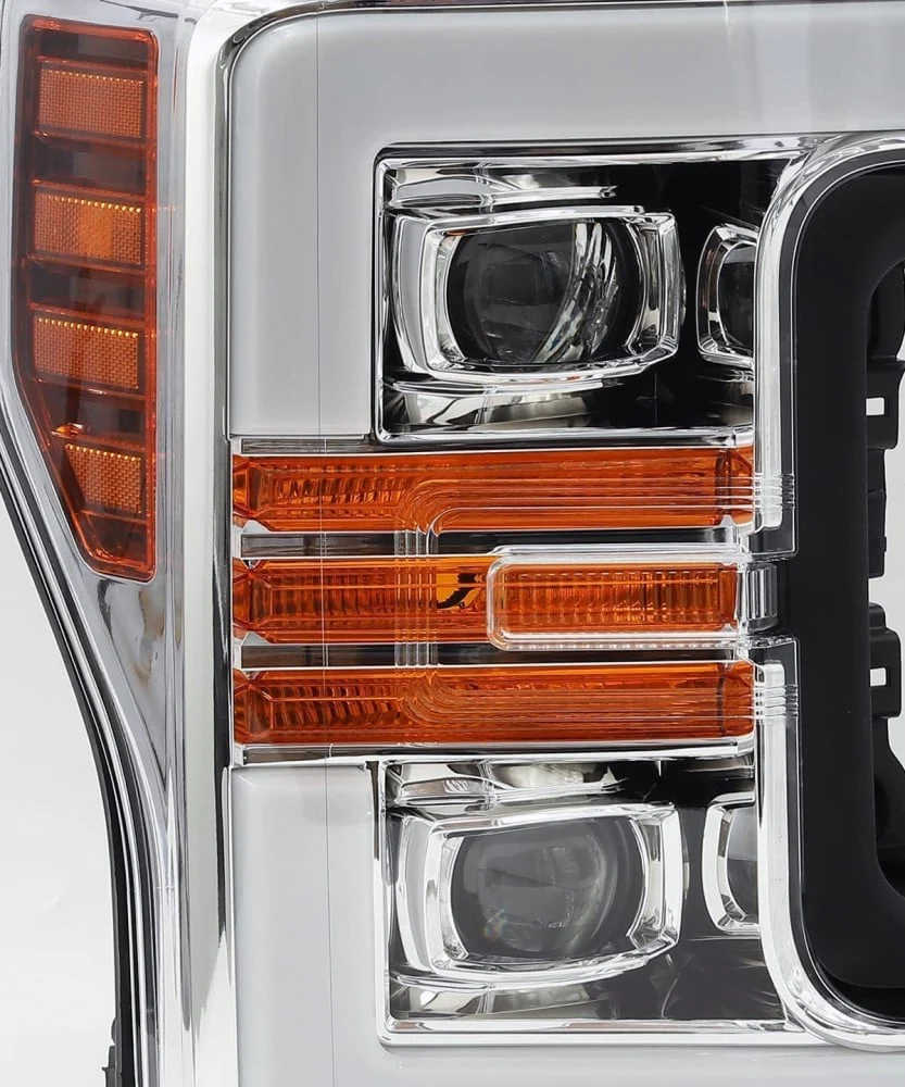 Alpharex PRO-Series Chrome Projector Headlights 17-19 Ford 6.7L Powerstroke - Image 2