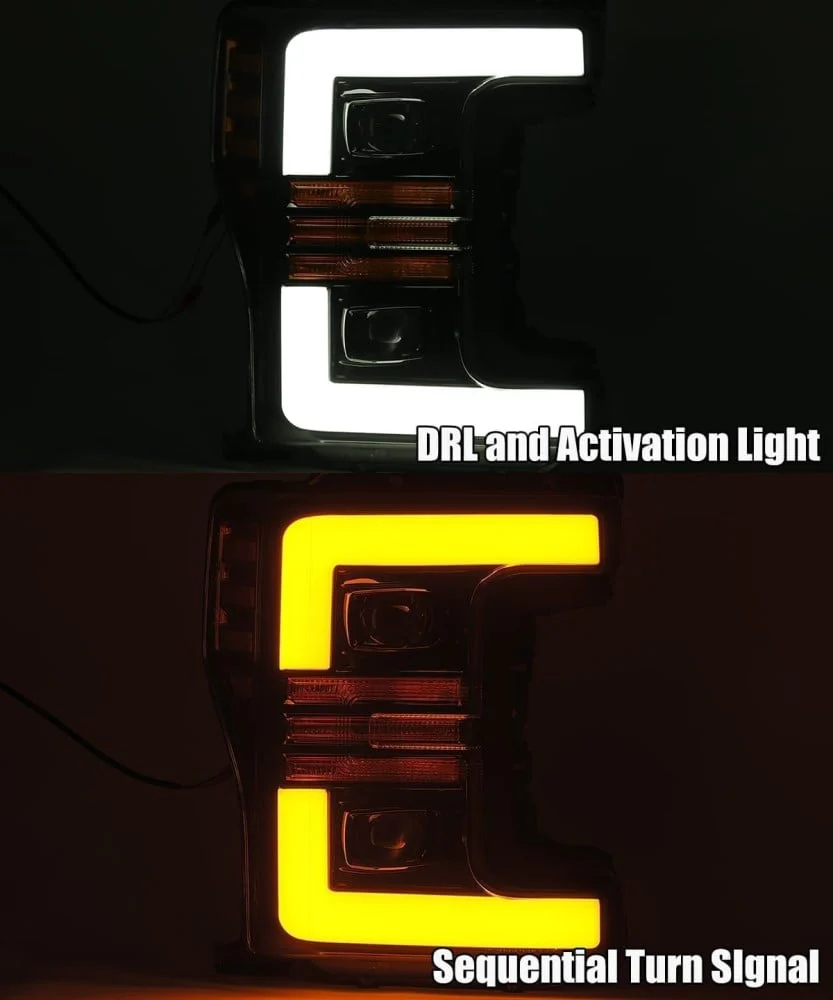 Alpharex PRO-Series Jet Black Projector Headlights 17-19 Ford 6.7L Powerstroke - Image 4