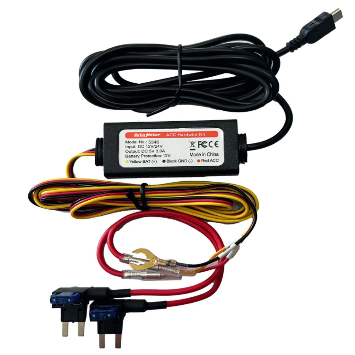 Auto Meter Guardian 360 Dash Cam Hard Wire Kit W/ Parking Mode