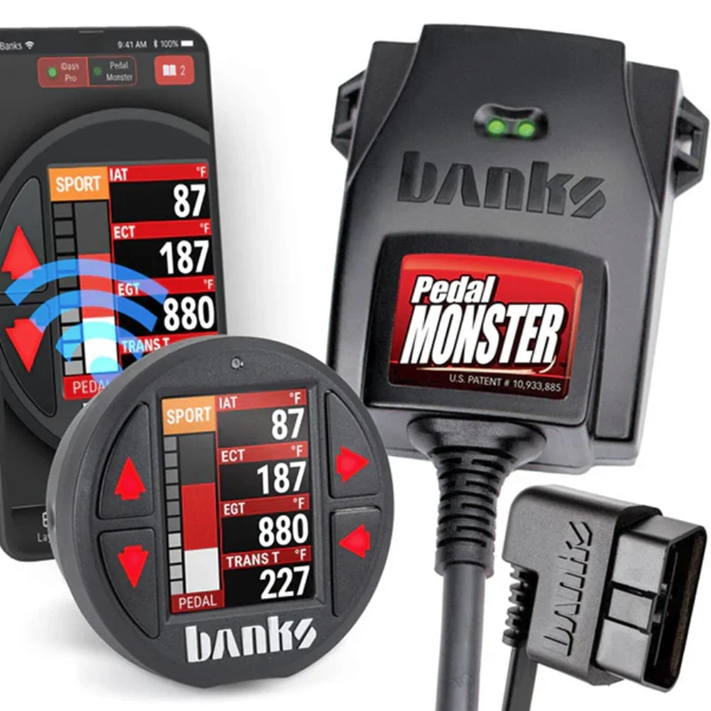 Banks PedalMonster Sensitivity Booster & iDash Data Pro 20-23 Jeep 3.0L EcoDiesel