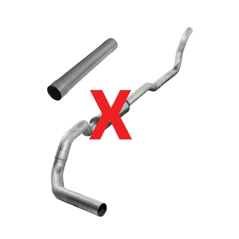 Diamond Eye 4" Aluminized Turbo Back Single Outlet Exhaust 89-93 Dodge 5.9L Cummins 2WD K4209A - Image 2