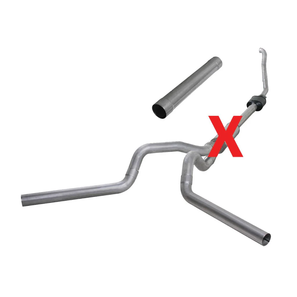 Diamond Eye 4" Turbo Back Dual Outlet Exhaust with Stock Cat 94-97 Ford 7.3L Powerstroke - Image 2