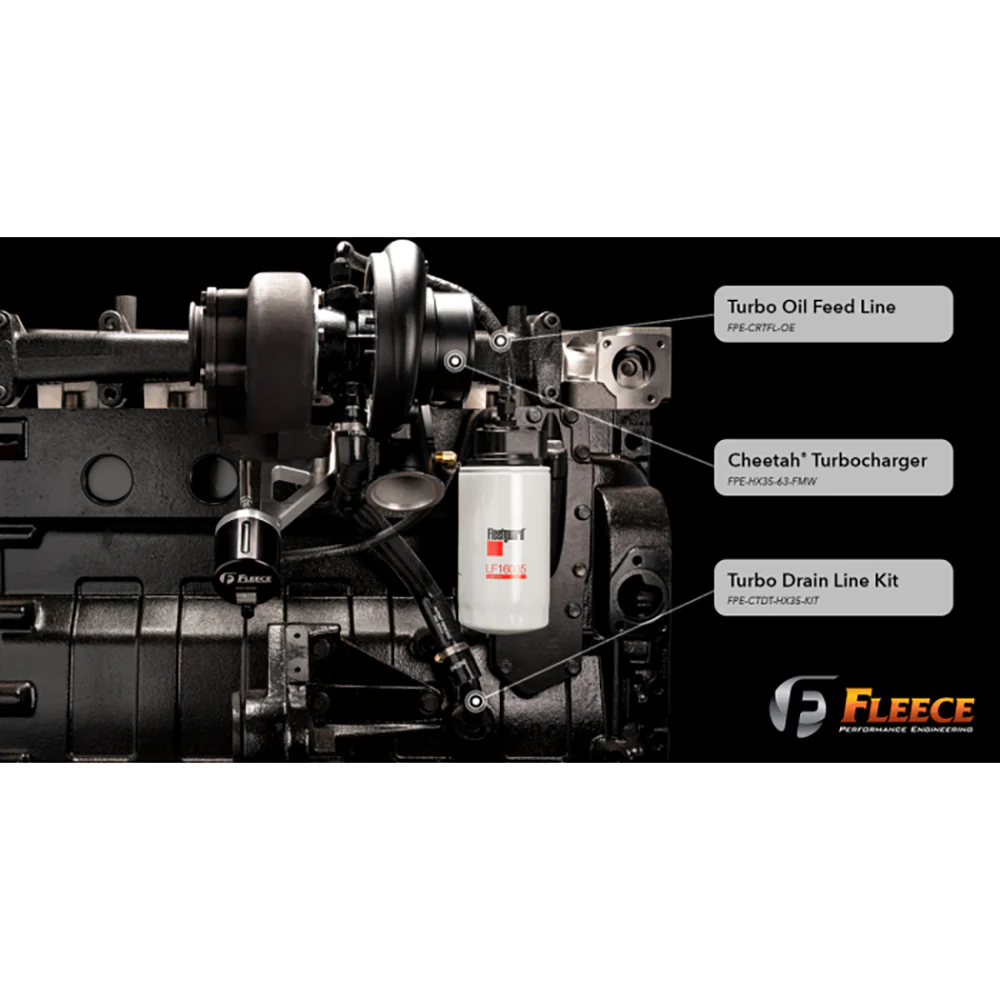Fleece Performance Turbo Drain Tube Kit 94-02 Ram 5.9L Cummins - Image 4