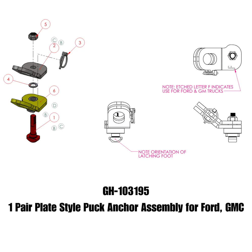 Gen-Y Hitch Safety Chain Anchors Ford/GMC - Image 3
