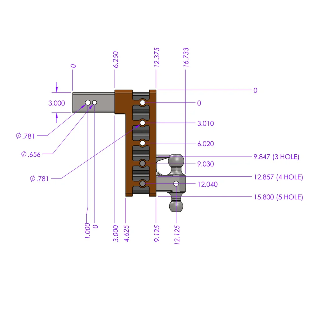 Gen-Y Hitch Mega-Duty 32K Drop Hitch 2.5" Shank With Dual-Ball - 6" / 9" / 12" Offset Drop - Image 9