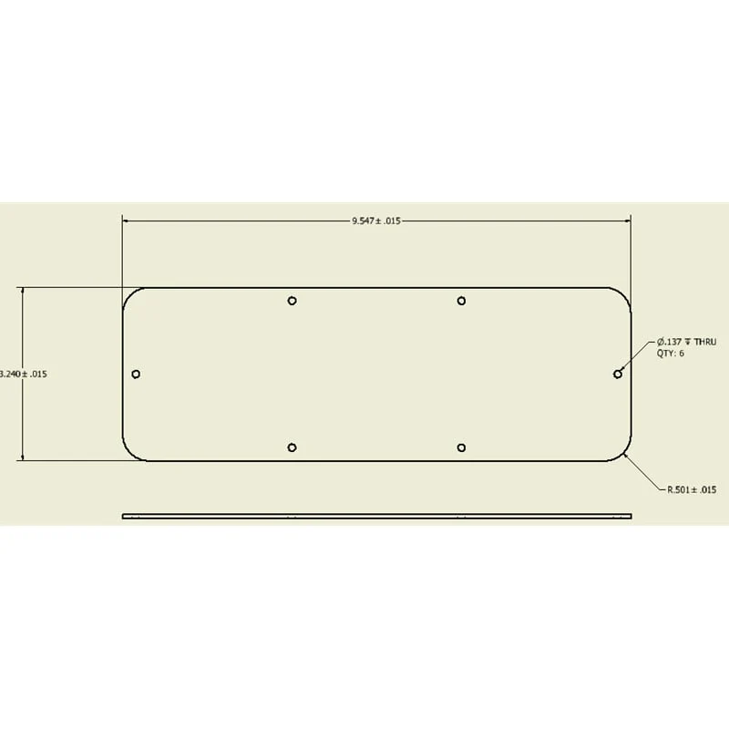 Longhorn Fab Shop Center Console Switch Panel (Blank) 01-07 6.6L GM Duramax - Image 2