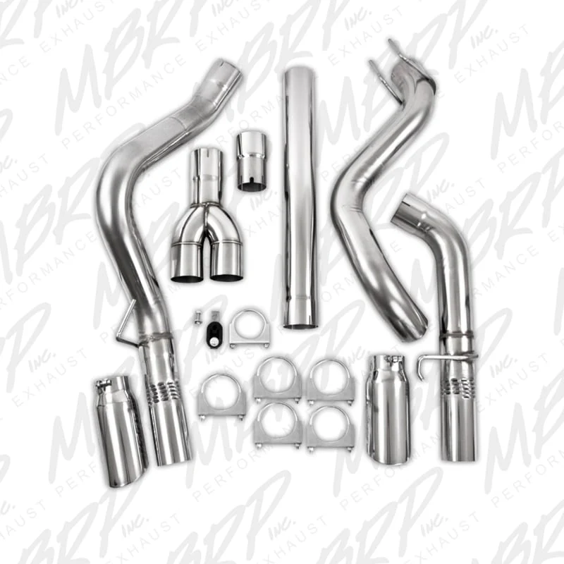 MBRP Armor Lite 4" DPF-Back Duals Exhaust System 08-10 Ford 6.4L Powerstroke - Image 4