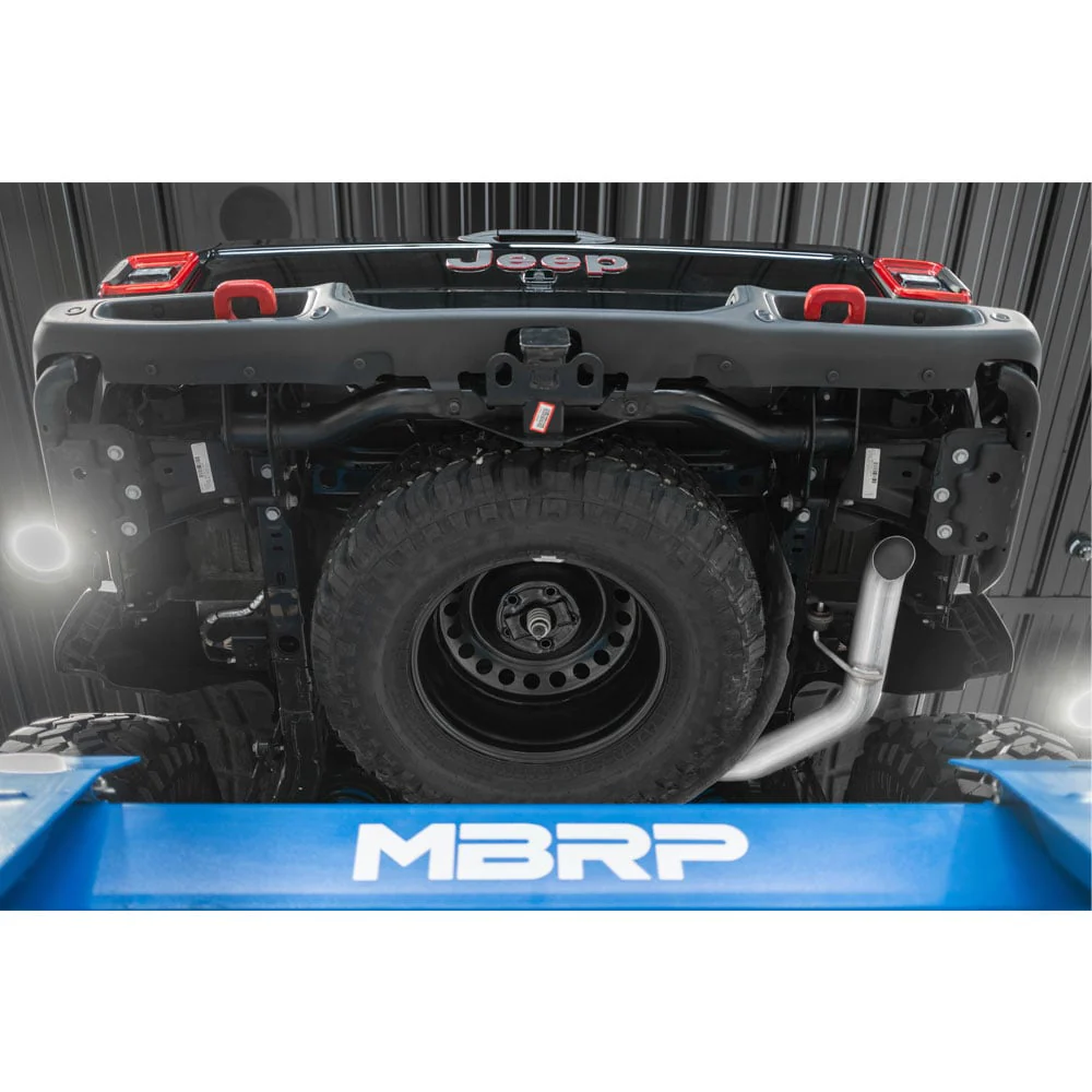 MBRP Armor Plus DPF-Back 3-Inch T409 Exhaust with Turndown 21-23 Jeep Gladiator JT 3.0L EcoDiesel - Image 5