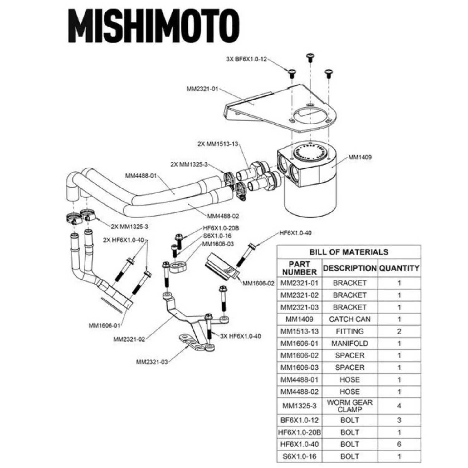 Mishimoto Baffled Oil Catch Can 17-22 Ford 6.7L Powerstroke - Image 7