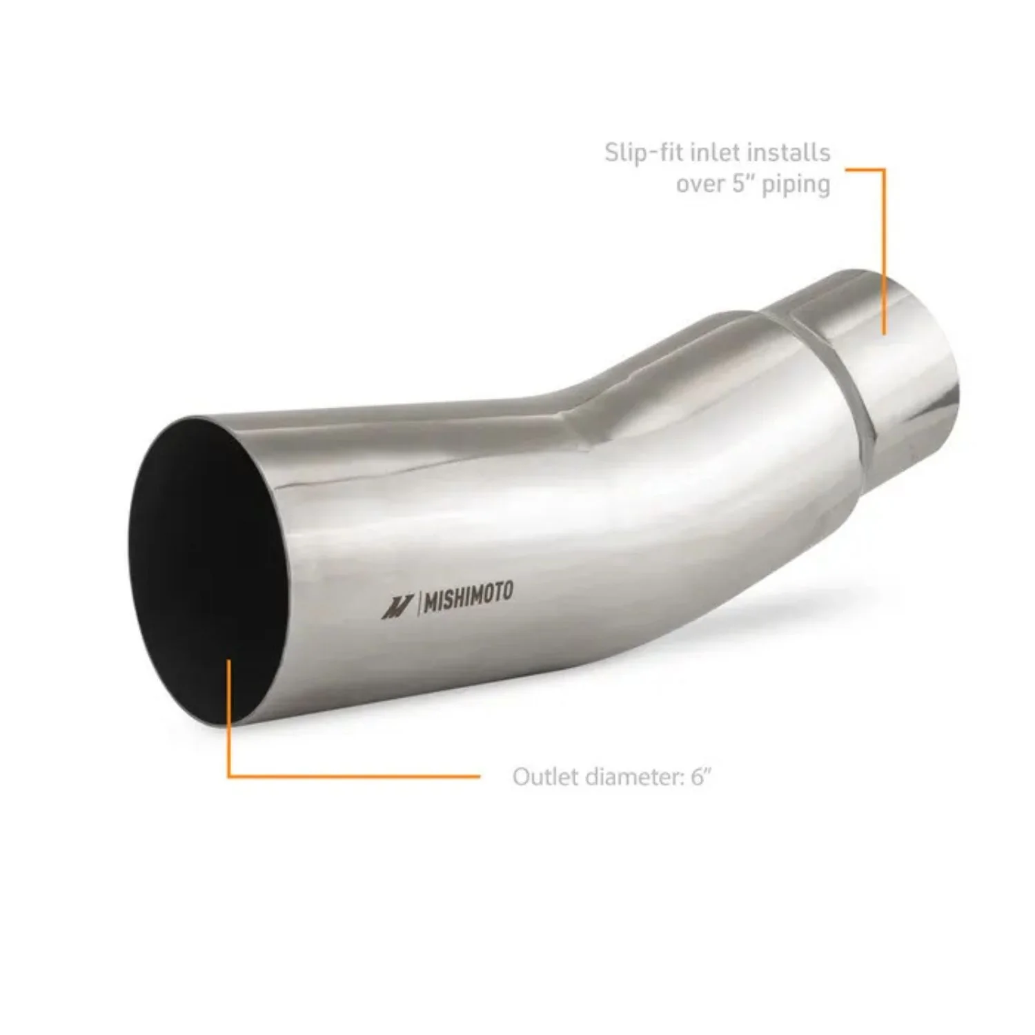 Mishimoto Turndown Exhaust Tip 5 Inch Inlet 6 Inch Outet - Image 2