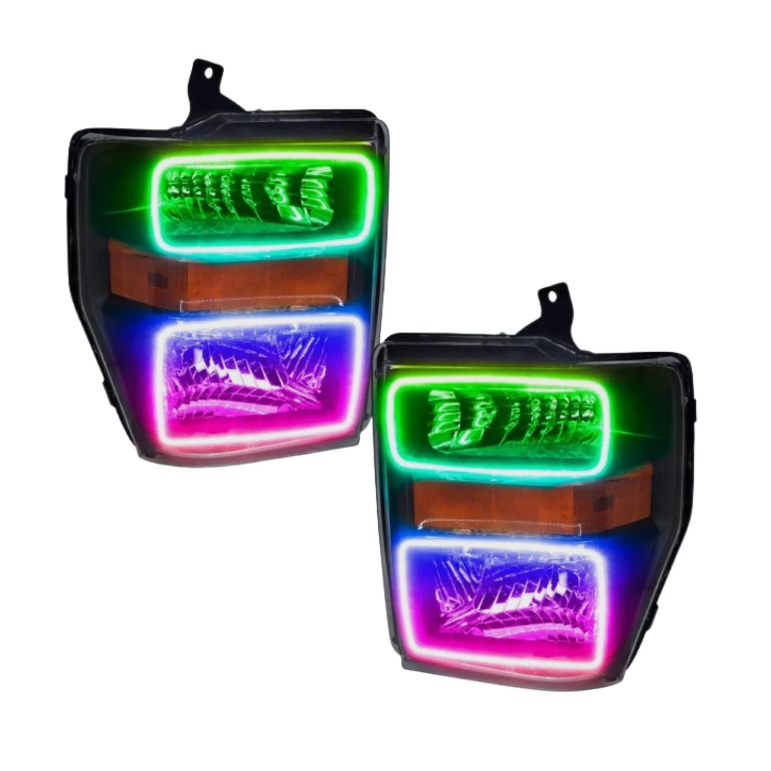 Oracle Lighting Pre-Assembled Black Headlights with LED Halo 08-10 Ford F-250/F-350 Super Duty - Image 2