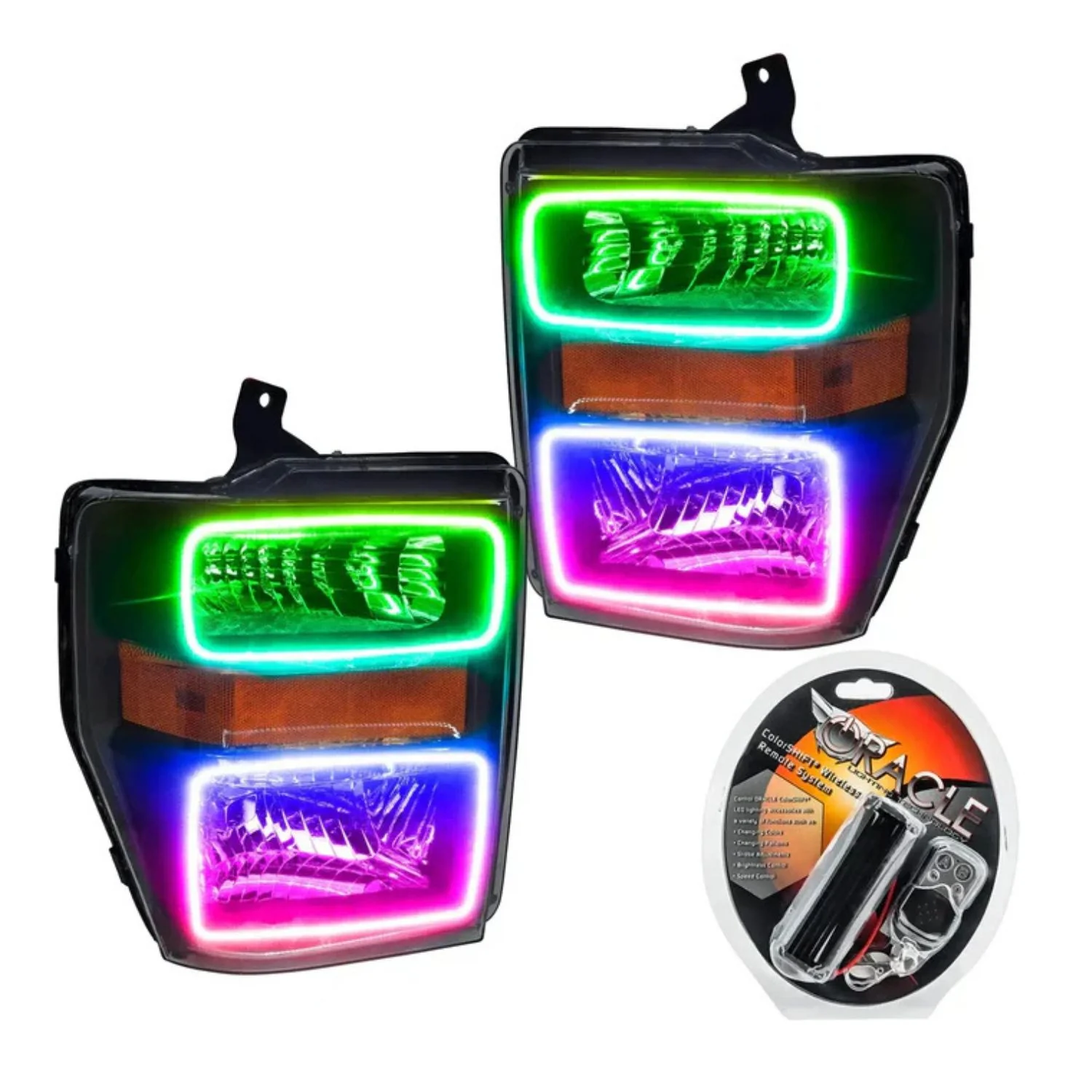 Oracle Lighting Pre-Assembled Black Headlights with LED Halo 08-10 Ford F-250/F-350 Super Duty - Image 4