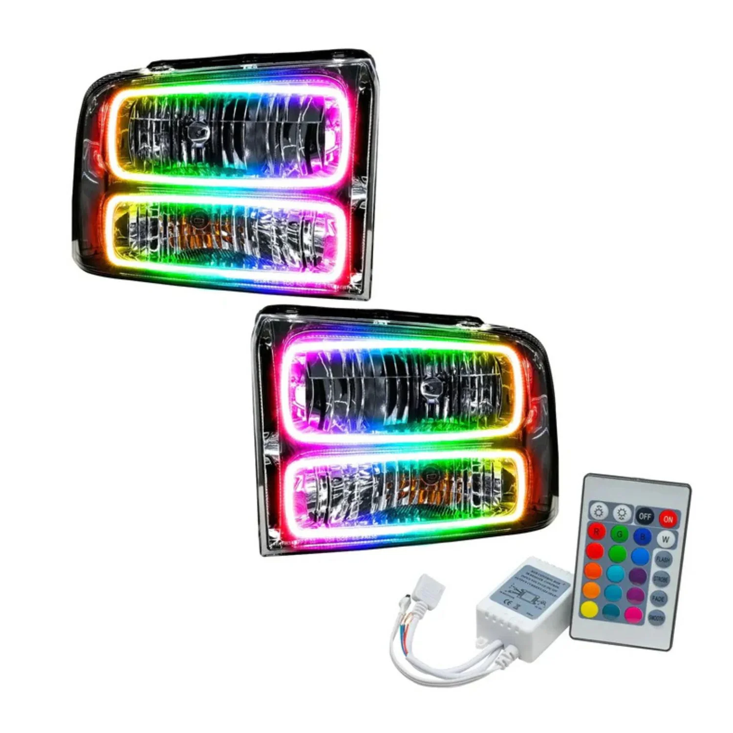 Oracle Lighting Pre-Assembled Black Halo Headlights 05-07 Ford F-250/F-350 Super Duty - Image 3