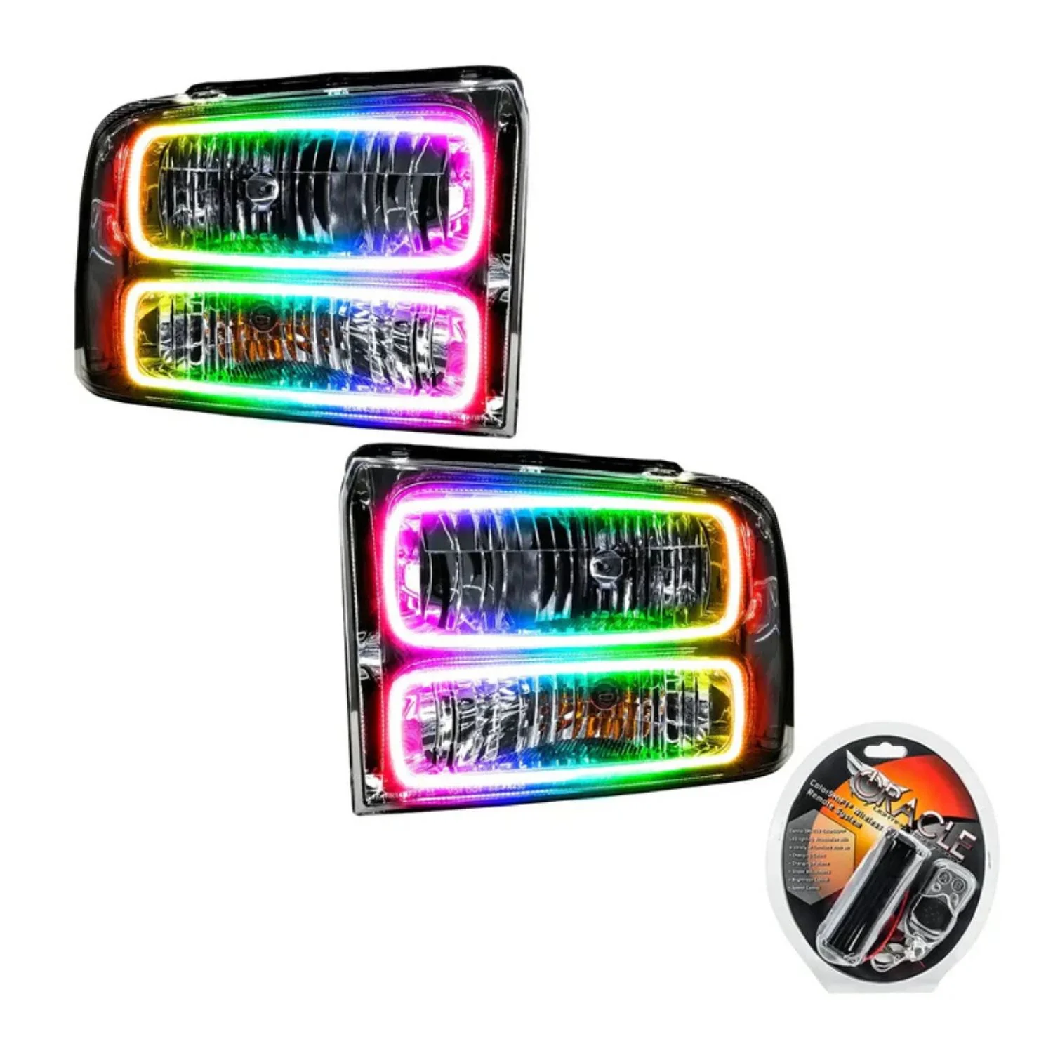 Oracle Lighting Pre-Assembled Black Halo Headlights 05-07 Ford F-250/F-350 Super Duty - Image 4