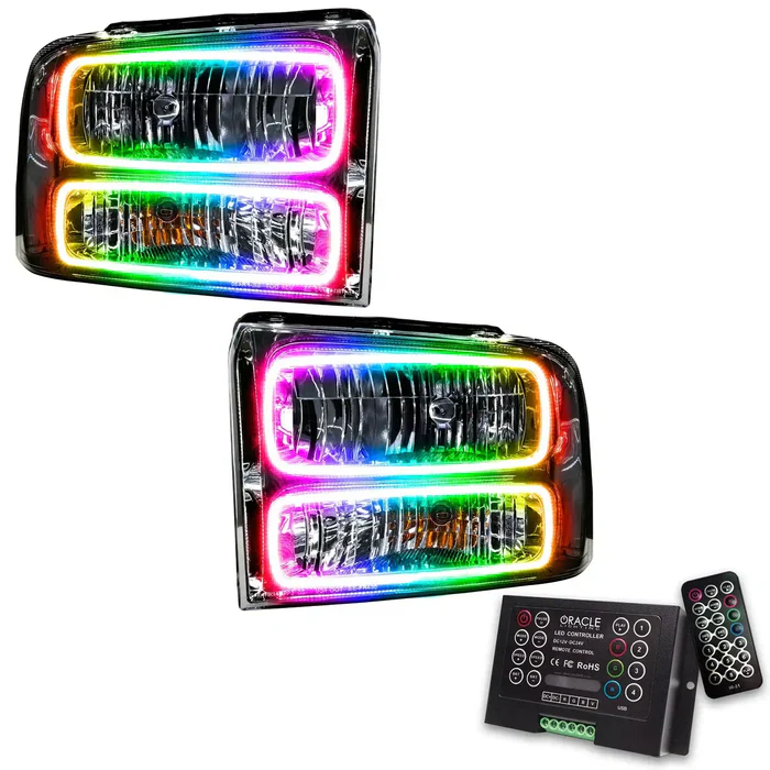 Oracle Lighting Pre-Assembled Black Halo Headlights 05-07 Ford F-250/F-350 Super Duty - Image 5