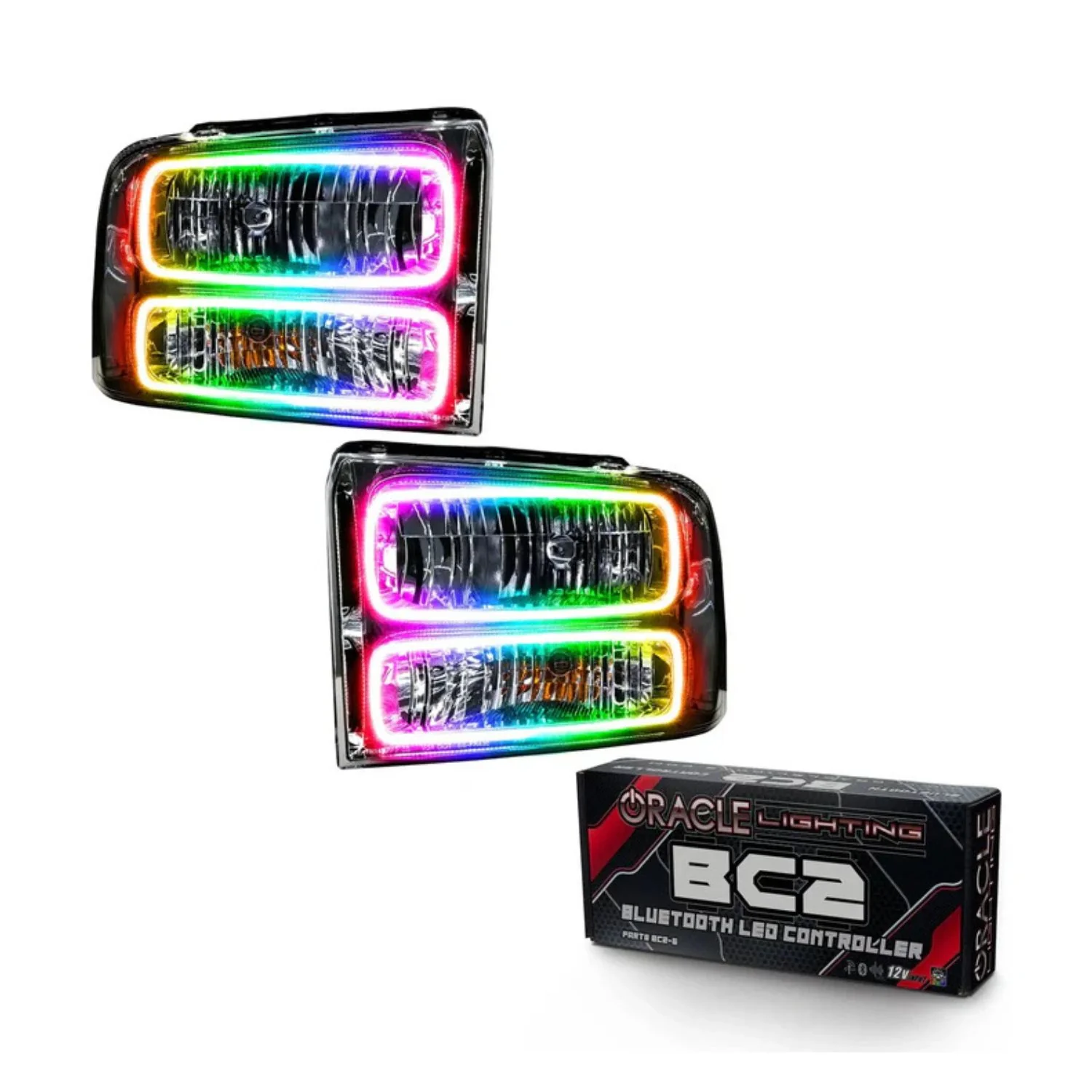 Oracle Lighting Pre-Assembled Black Halo Headlights 05-07 Ford F-250/F-350 Super Duty - Image 6