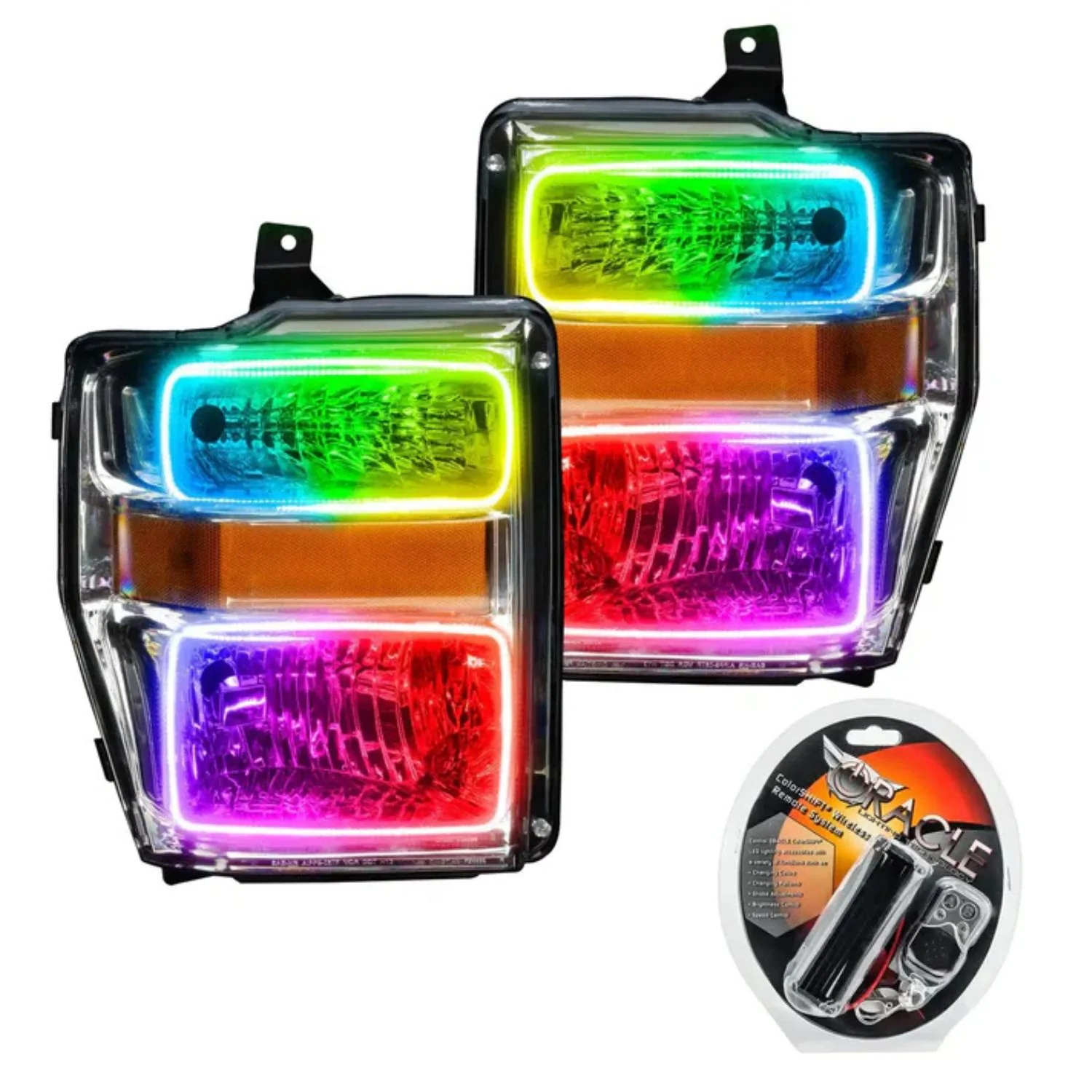 Oracle Lighting Pre-Assembled Chrome Housing Halo Headlights 08-10 Ford F-250/F-350 Super Duty - Image 4