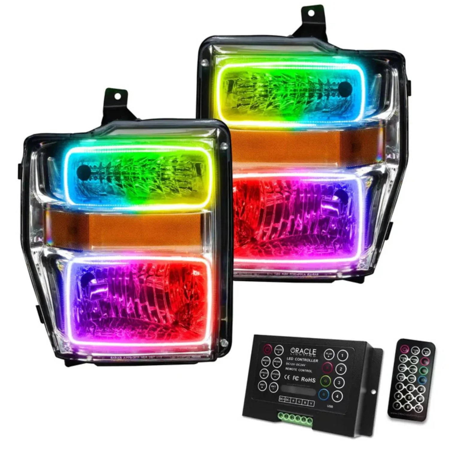 Oracle Lighting Pre-Assembled Chrome Housing Halo Headlights 08-10 Ford F-250/F-350 Super Duty - Image 5