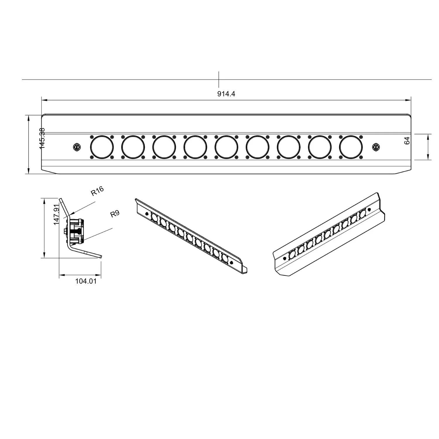 Oracle Lighting Skit Plates with Integrated LED Emitters 18-25 Jeep Wrangler JL/Gladiator JT - Image 6