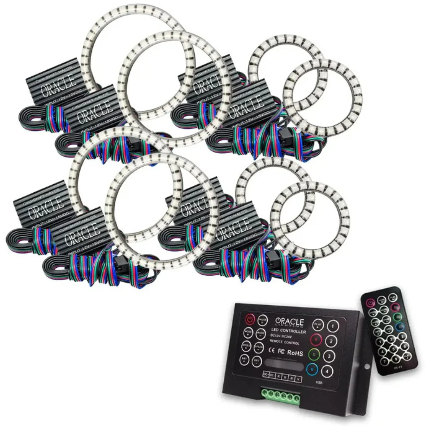 Oracle Lighting Vector Series Grille LED Halo Kit 18-23 Jeep Wrangler JL/Gladiator JT - Image 5
