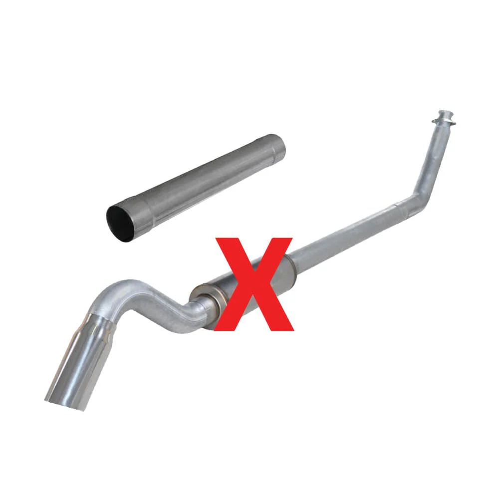 Diamond Eye 4" Aluminized Turbo Back Single Turn Down Exhaust Kit 98.5-02 5.9L Cummins - Image 2