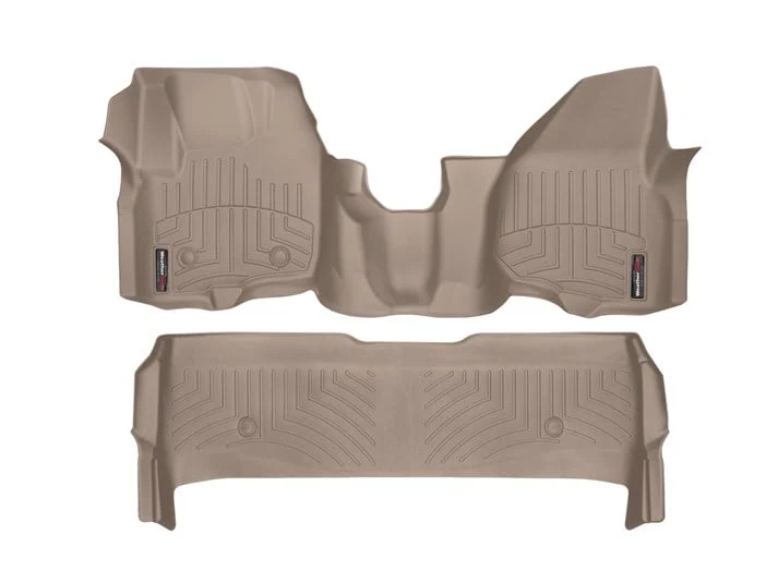 WeatherTech DigitalFit Floor Liner Set (w/Over the Hump Front) 12-16 Ford SuperDuty Crew Cab - Image 7
