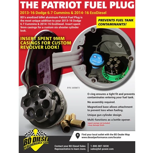 BD 1050073 Patriot Diesel Fuel Plug 13-18 6.7L Cummins / 14-18 EcoDiesel - Image 8