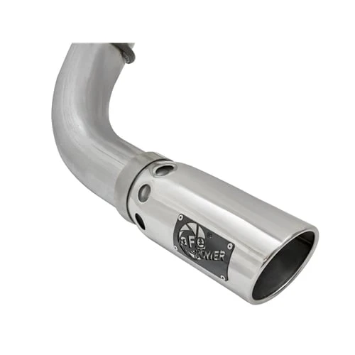 AFE Large Bore HD 4" Stainless Exhaust w/ Polished Tip 16-19 Nissan Titan XD 5.0L Cummins - Image 4