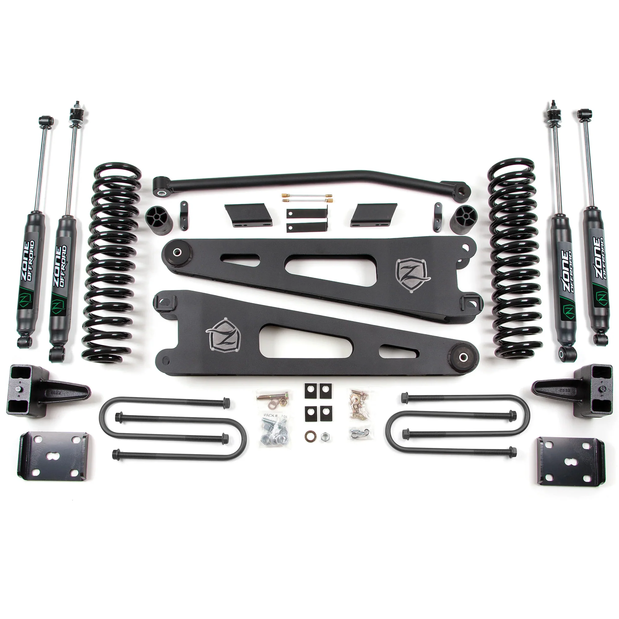 Zone Offroad 4" Radius Arm Suspension System 11-16 Ford 6.7L Powerstroke