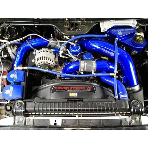 Sinister Diesel Blue Degas Bottle 03-07 6.0L Ford Powerstroke - Image 10