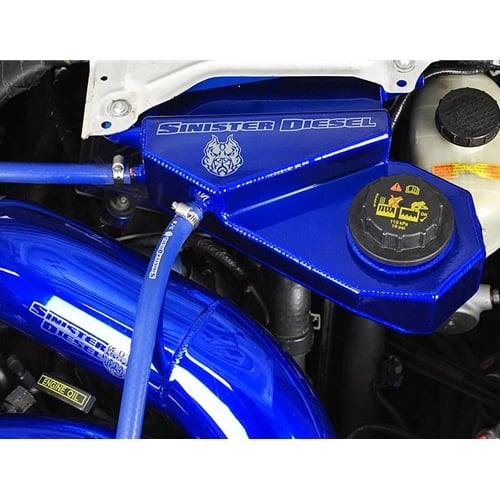 Sinister Diesel Blue Degas Bottle 03-07 6.0L Ford Powerstroke - Image 9