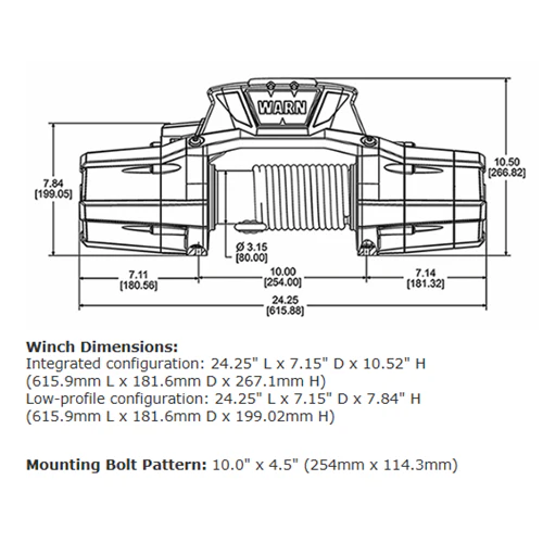 Warn 92810 ZEON 10 Platinum 10,000 Lbs. Winch with Steel Cable - Image 3