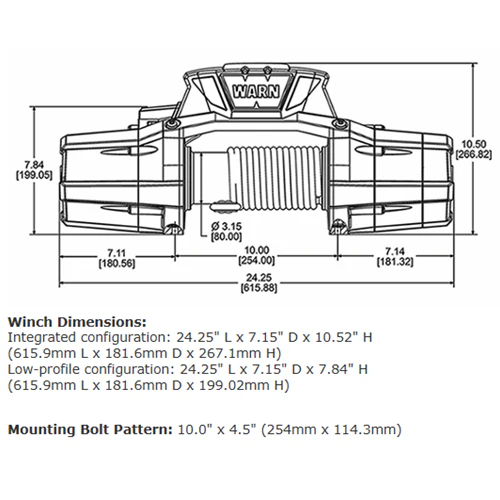 Warn 95960 ZEON 12-S Platinum 12,000 Lbs. Winch with Synthetic Rope - Image 3