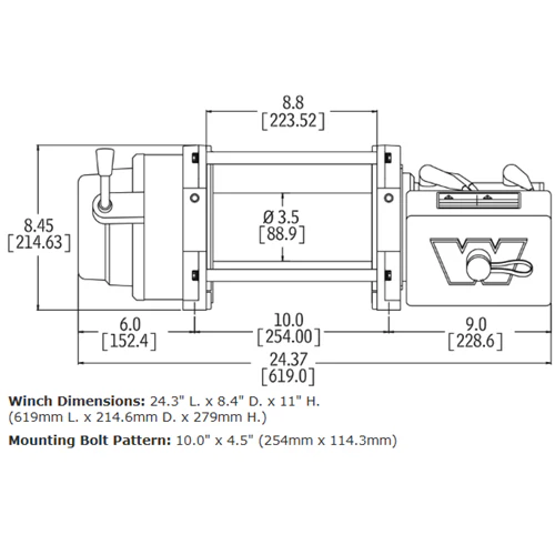 Warn 97720 M12-S Series 12,000 Lbs. Heavyweight Winch with Synthetic Rope - Image 4