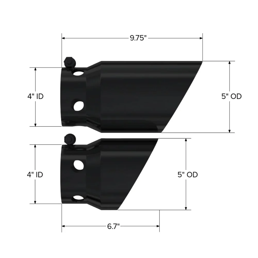MBRP Dual 4" Inlet / Dual 5" Outlet Exhaust Tip 08-10 Ford 6.4L Powerstroke T5111 - Image 4