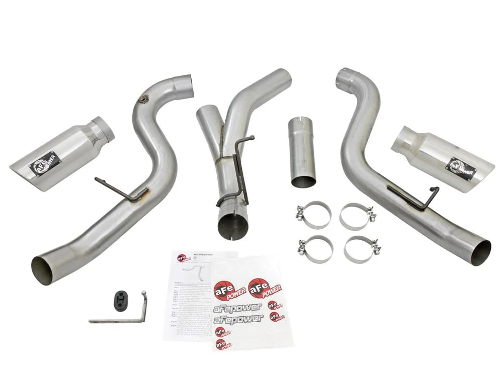 AFE ATLAS 4" Aluminized DPF-Back Exhaust System 2016 GM 6.6L Duramax LML - Image 2
