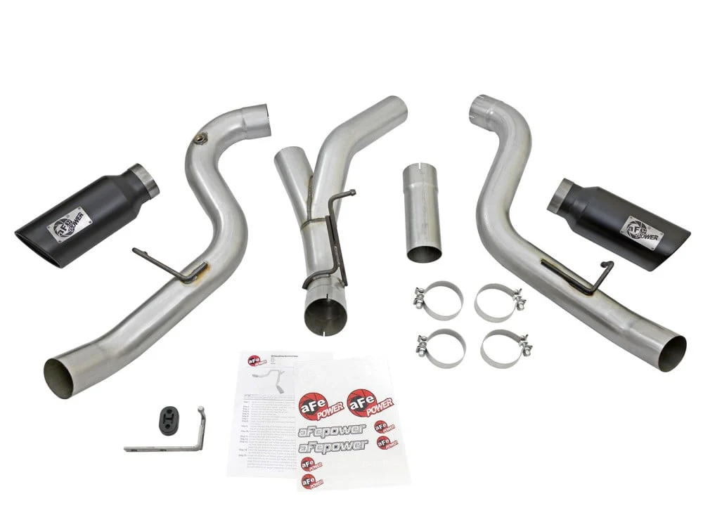 AFE ATLAS 4" Aluminized DPF-Back Exhaust System 2016 GM 6.6L Duramax LML - Image 4