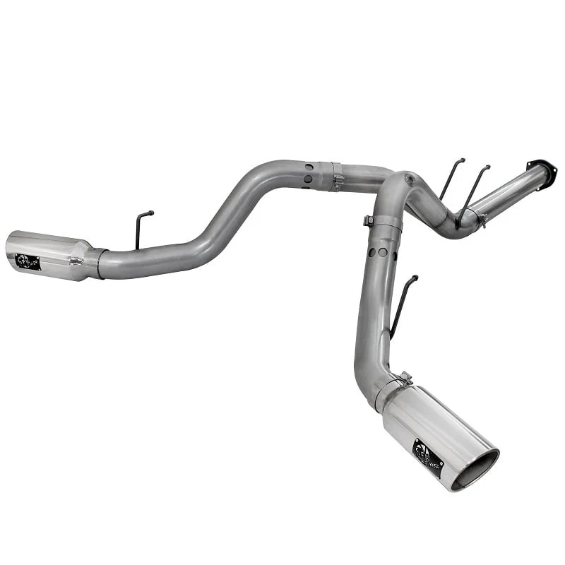 AFE Large Bore HD 4" Dual Side Exit Stainless Steel Exhaust System 15-16 Ford 6.7L Powerstroke